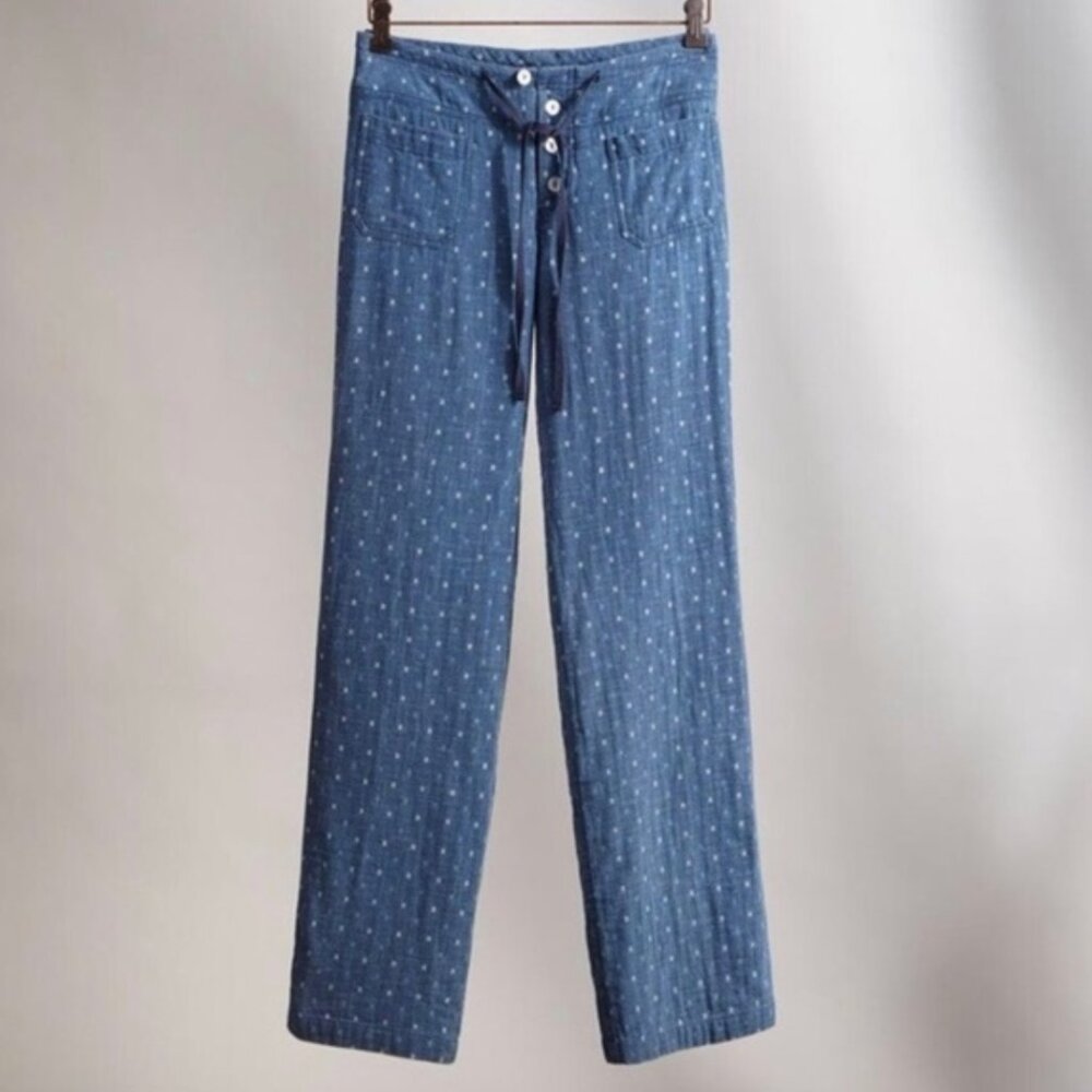 Sundance Wide Leg Pants in Denim Blue